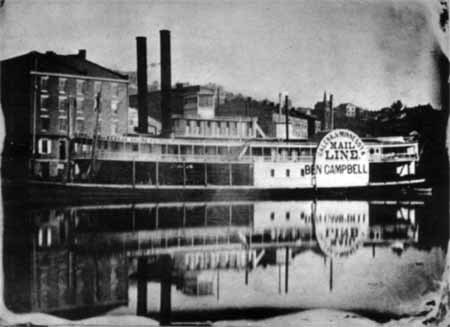 Почтовый пароход Бен Кэмпбелл на Миссисипи 1852